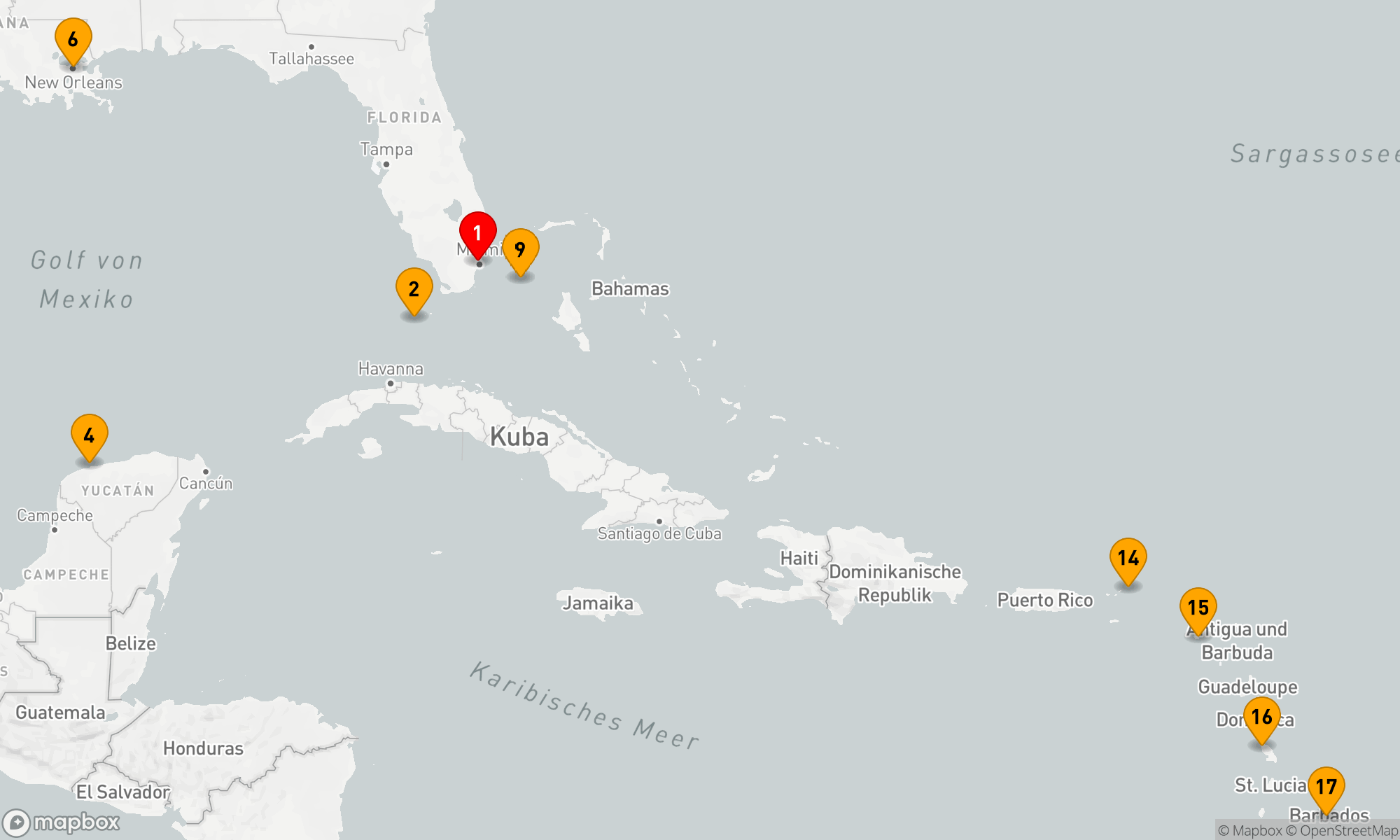 16 Nächte ab Miami bis Bridgetown