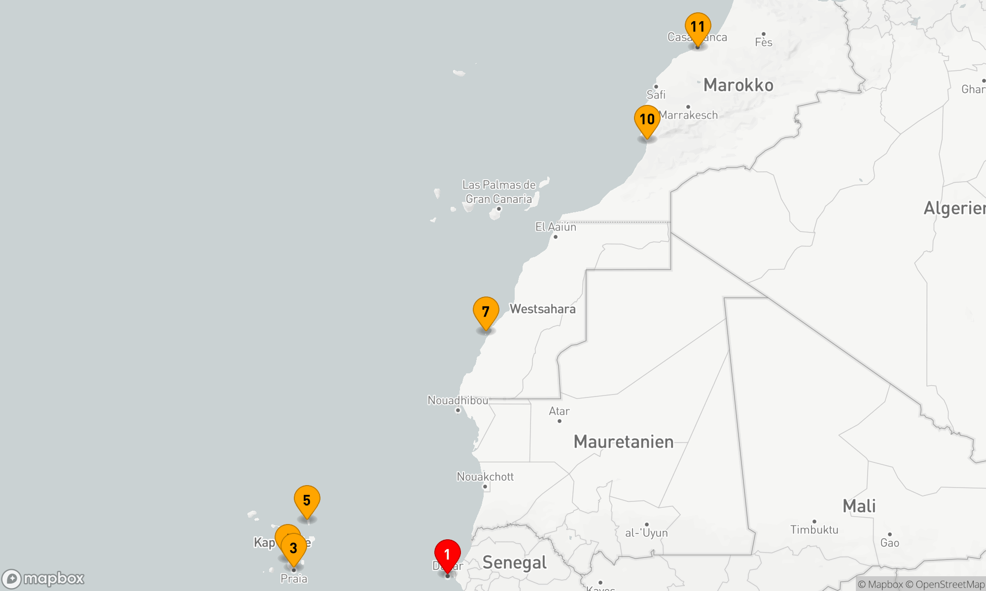 10 Nächte ab Dakar bis Casablanca (V3724043010)