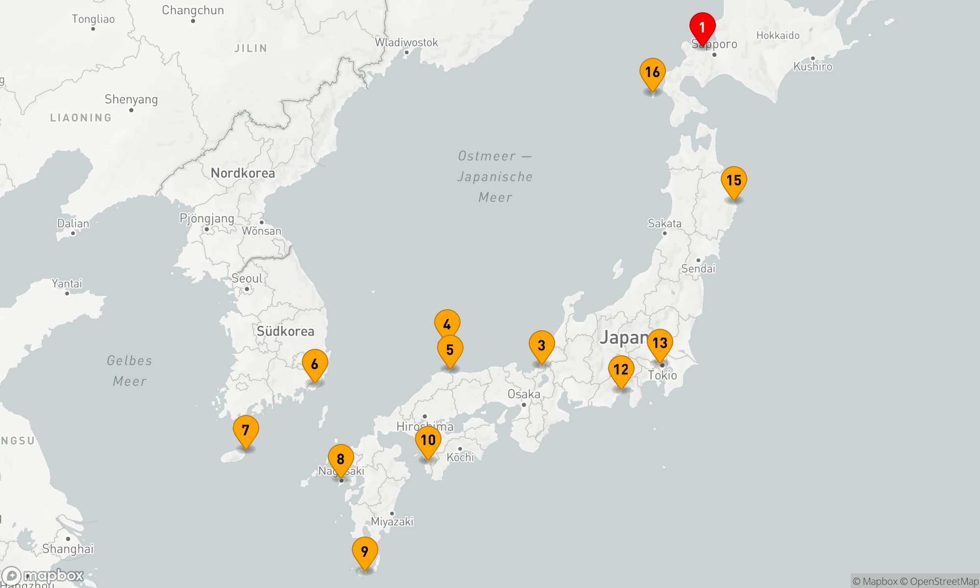 Premierenroute Rund um Japan - Das Land des Lächelns als Gesamterlebnis