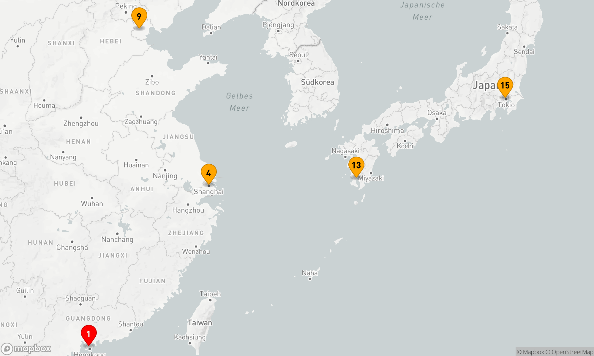 14 Nächte ab Hongkong bis Tokyo (WH250309014)