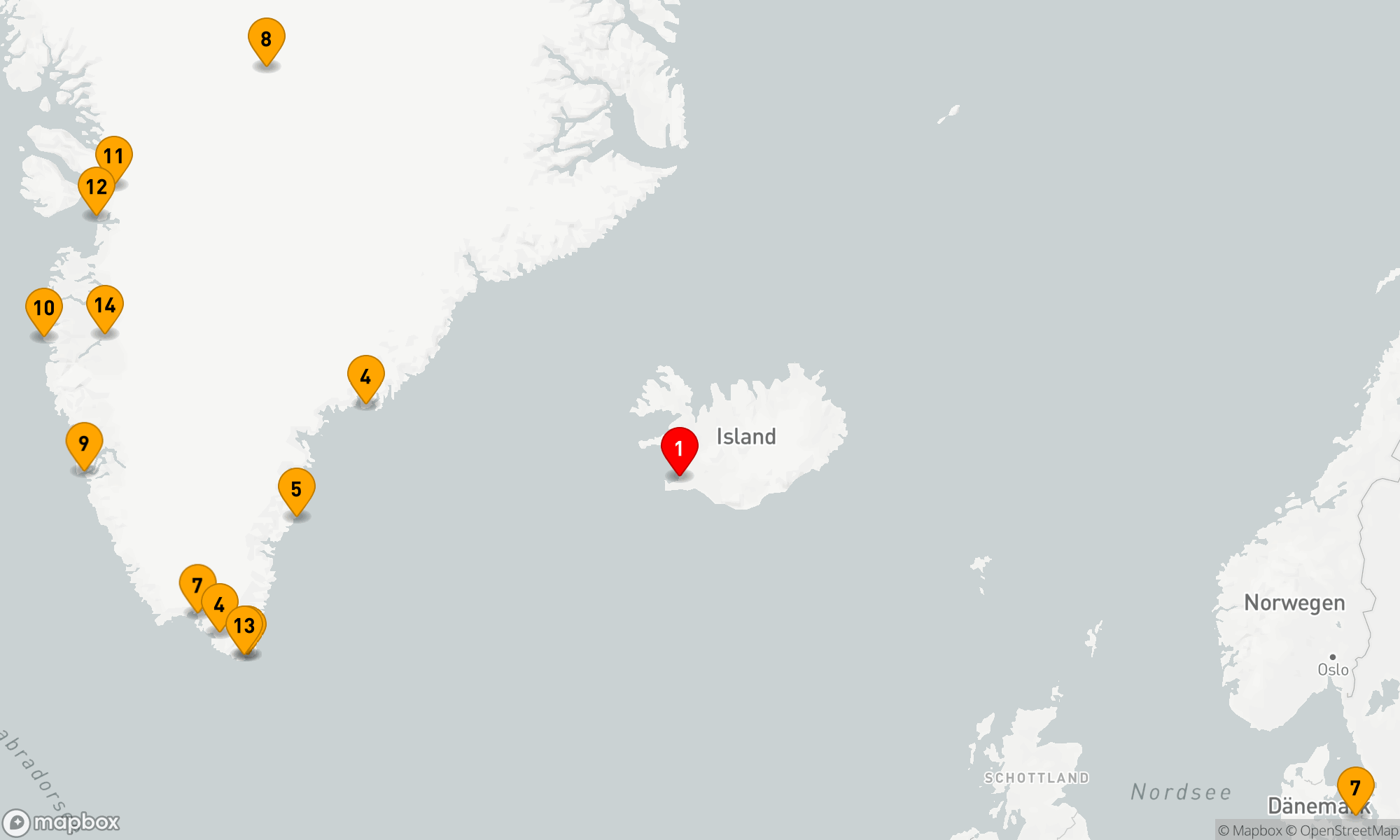 13 Nächte ab Hafnarfjörður bis Kangerlussuaq (LY120824)