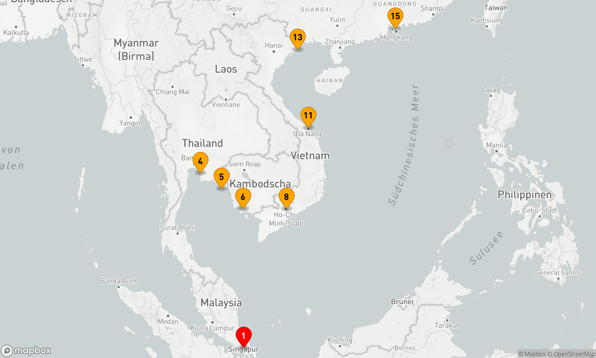 THAILAND, KAMBODSCHA & VIETNAM