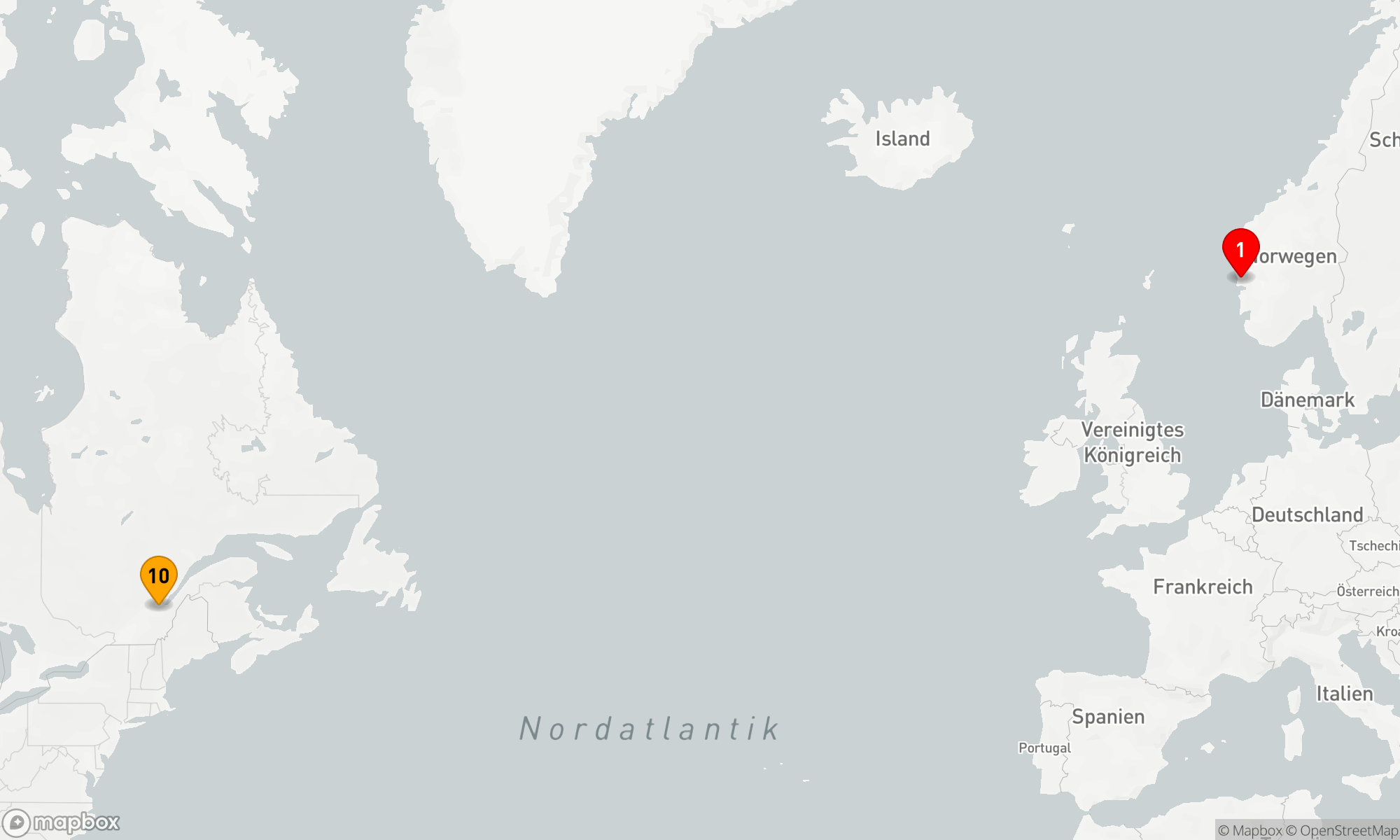 Ozean-Kreuzfahrt: Bergen - Quebec