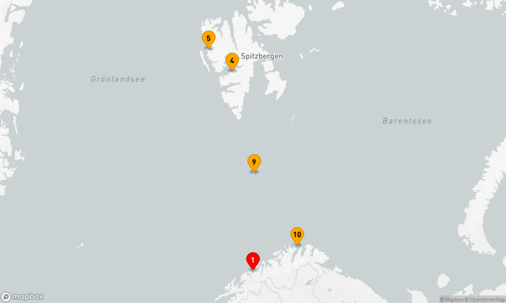 Polare Lichtschimmer, vom Nordkap bis Spitzbergen