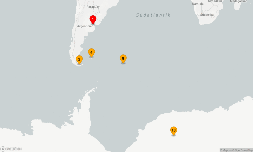 Antarktis, Südgeorgien & Falklandinseln